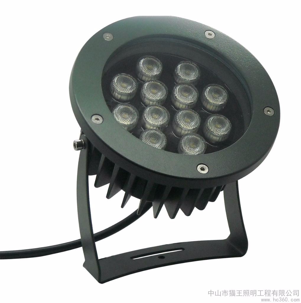 集臣LED戶外射燈18*1W彩色投射燈 照亮工程之美，細節彰顯品質